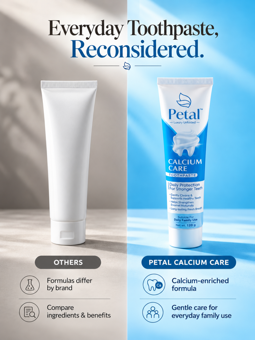 Petal Calcium Toothpaste ( Pack of 2)