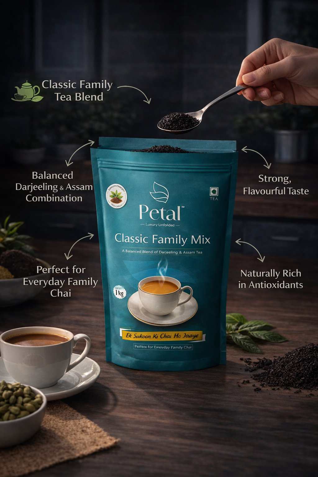 Petal Value Combo(250gm Classic+250 Gm Elaichi Tea & Dental care Duo)