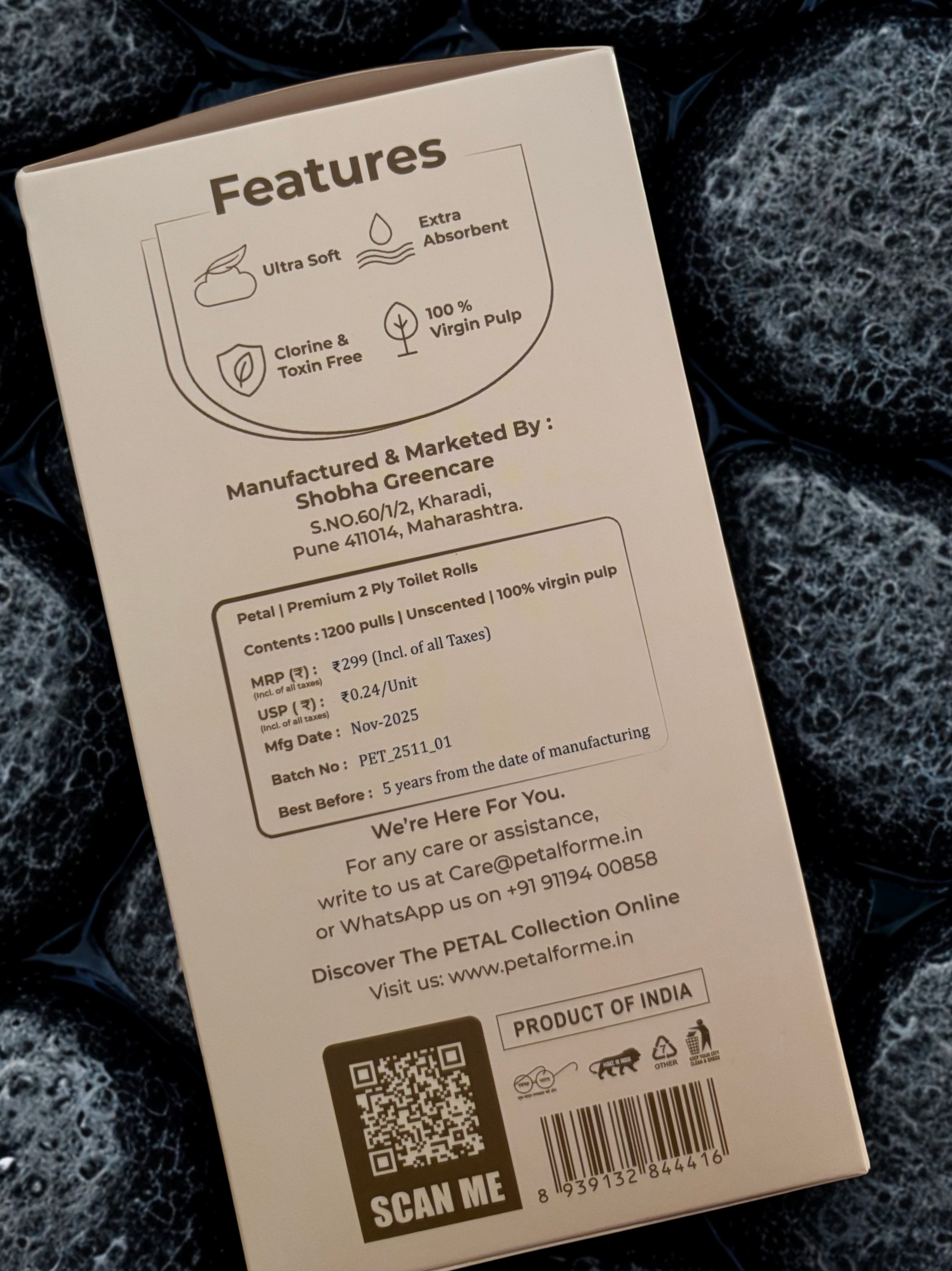 Petal Premium Bathroom Roll set - 4 Rolls