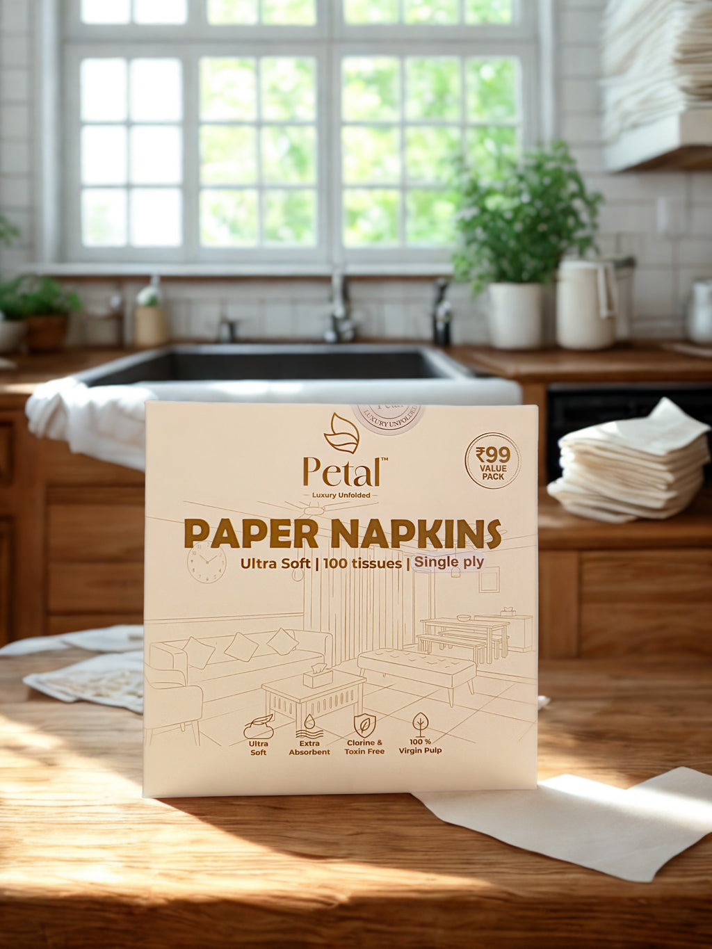 Petal super saver Combo (Tissue paper | Tea | Oral Care All in one Essentials)