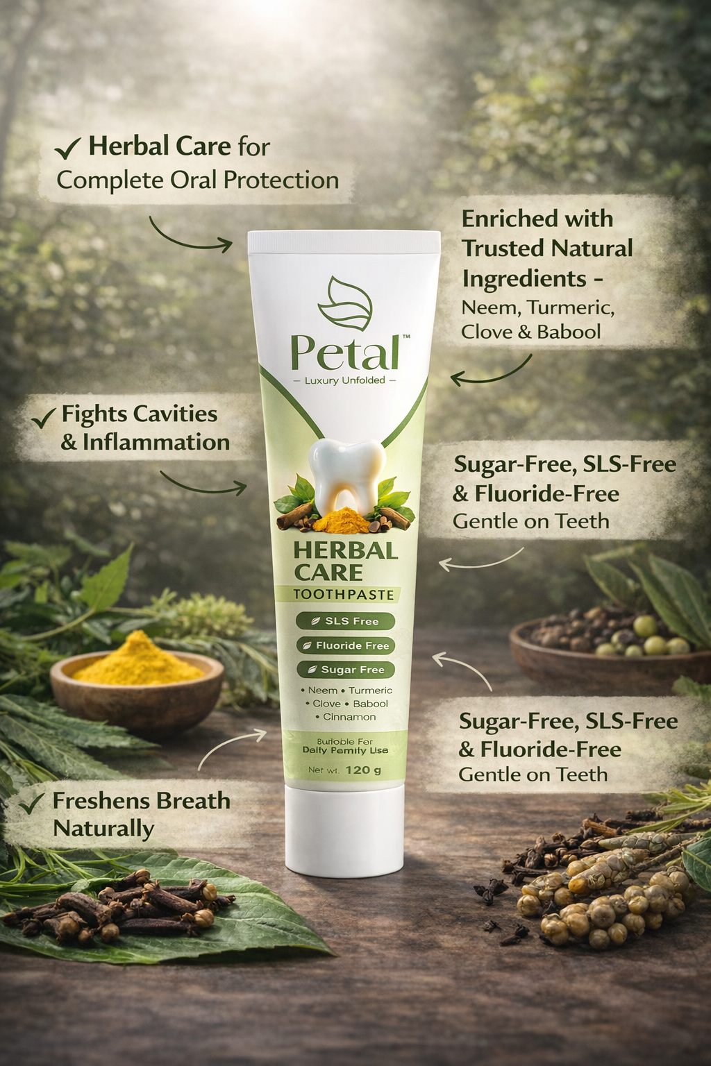 Petal Value Combo(250gm Classic+250 Gm Elaichi Tea & Dental care Duo)