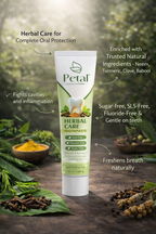 Petal Dental Super Saver Combo (3 Herbal Toothpaste + 3 Calcium Toothpaste)