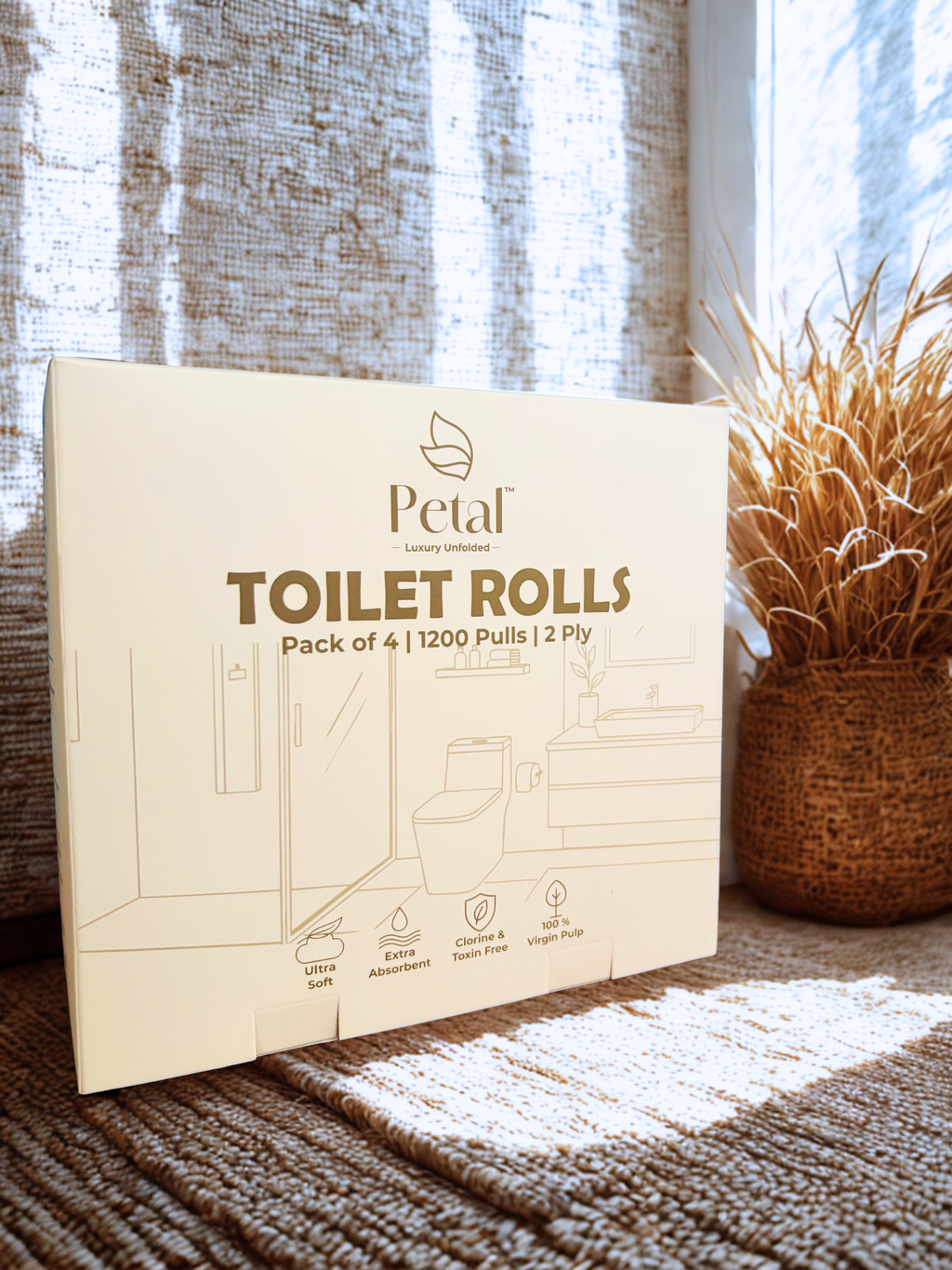 Petal Premium Bathroom Roll set