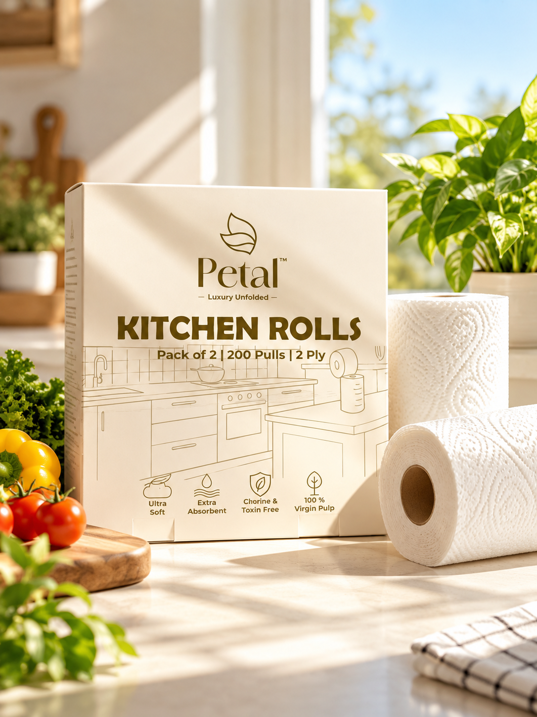 Petal Premium Kitchen Roll Duo