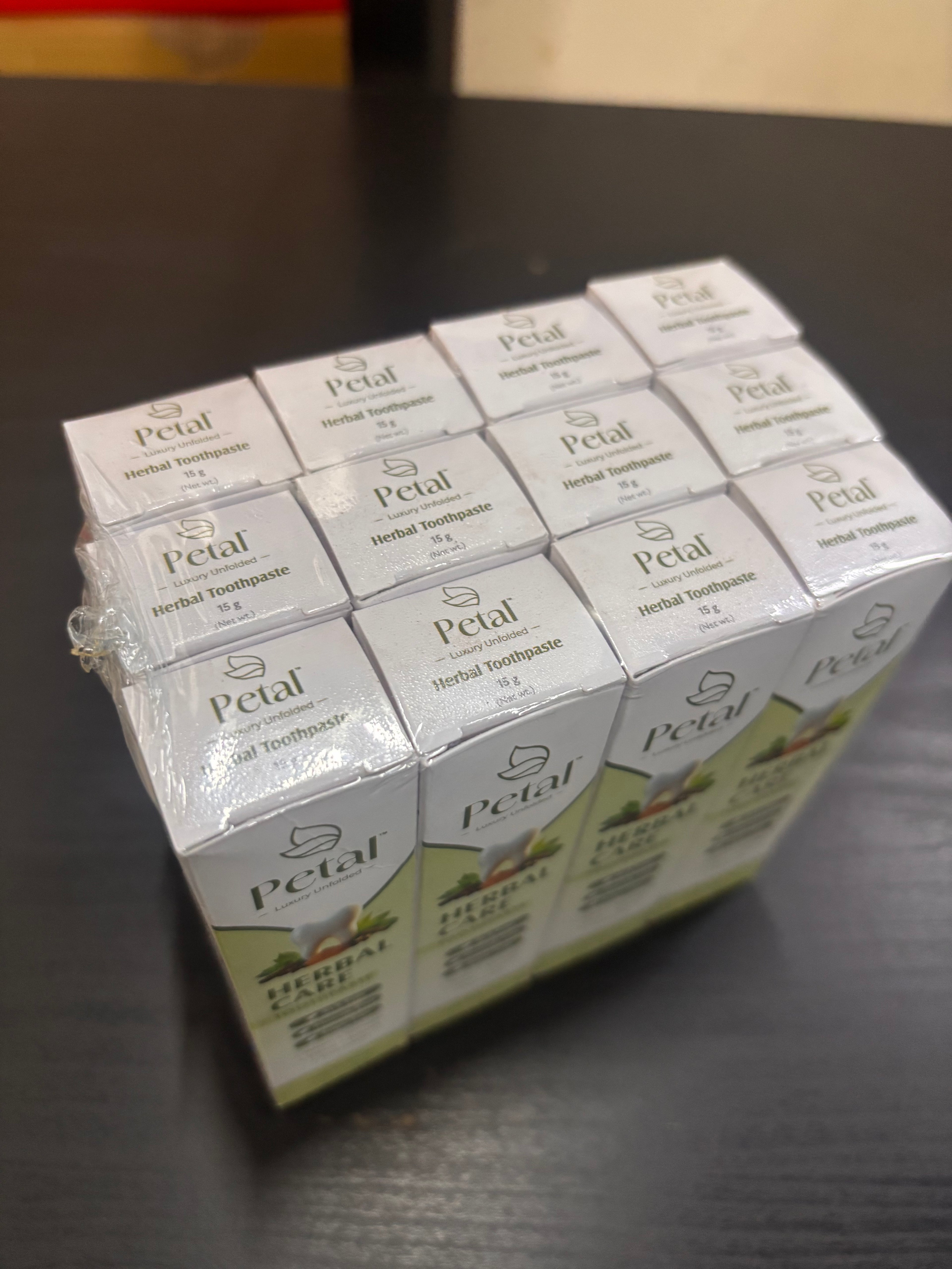 Travel Pack 15g*12 Qty- Petal Herbal Toothpaste