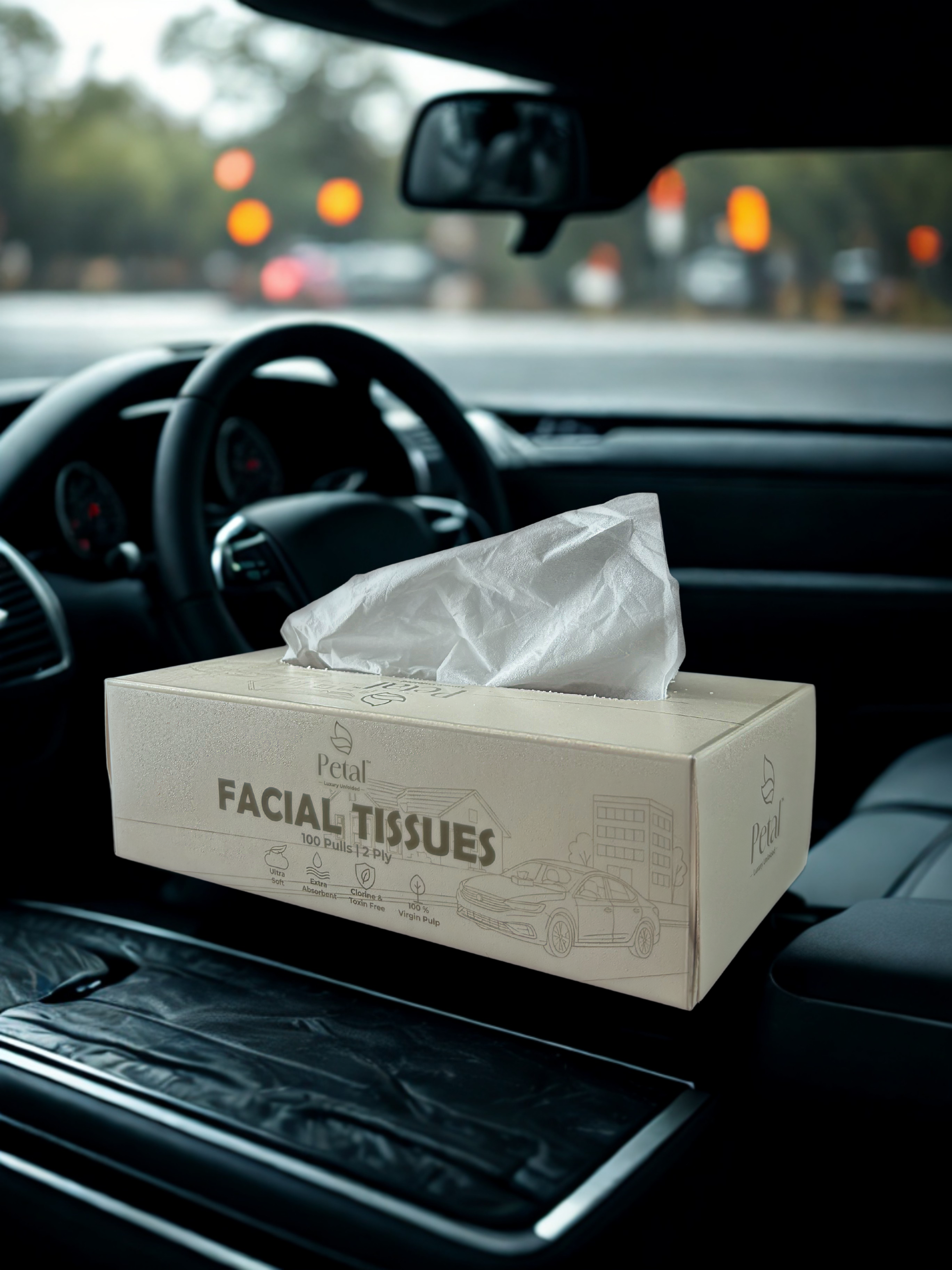 Petal Premium Facial Tissues - Twin Pack